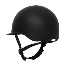 Casco de mujer Equestro con visera ancha homologado EN 1384-2023 Negro / negro brillante Casco de mujer Equestro con visera ancha homologado EN 1384-2023 Negro / negro brillante