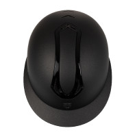 Casco de mujer Equestro con visera ancha homologado EN 1384-2023 Negro / negro brillante