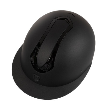 Casco de mujer Equestro con visera ancha homologado EN 1384-2023 Negro / negro brillante Casco de mujer Equestro con visera ancha homologado EN 1384-2023 Negro / negro brillante