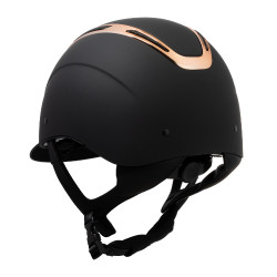 Casco unisex Equestro Apocalypse carcasa mate EN 1384-2023 Negro / oro rosa