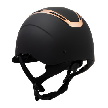 Casco unisex Equestro Apocalypse carcasa mate EN 1384-2023 Negro / oro rosa