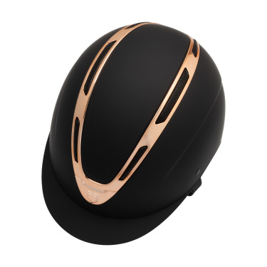 Casco unisex Equestro Apocalypse carcasa mate EN 1384-2023 Negro / oro rosa