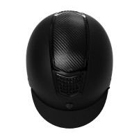 Casco unisex Equestro con inserto de carbono y ribete brillante EN 1384-2023 Negro / negro Casco unisex Equestro con inserto de carbono y ribete brillante EN 1384-2023 Negro / negro