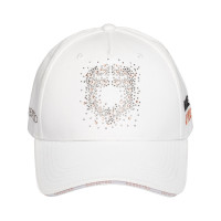 Gorra mujer Equestro con logotipo de strass Blanco