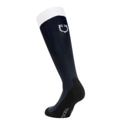 Calcetines Equestro Technical Basic por 3 Negro blanco / blazer marino blanco / asfalto negro