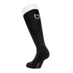 Calcetines unisex Equestro Basic de tejido técnico Negro / blanco
