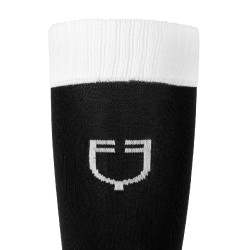 Calcetines unisex Equestro Basic de tejido técnico Negro / blanco