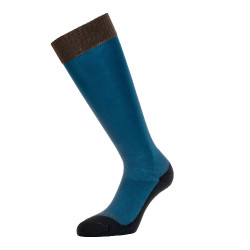 Calcetines unisex Equestro Basic de tejido técnico Coral azul / nogal