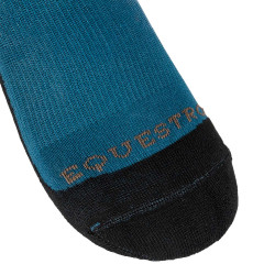Calcetines unisex Equestro Basic de tejido técnico Coral azul / nogal