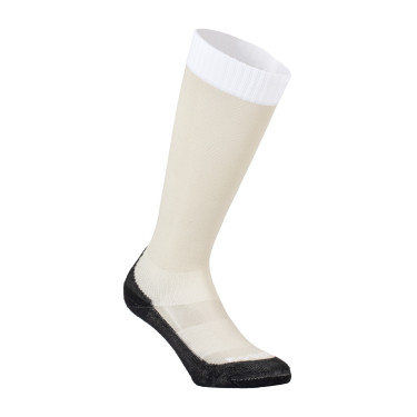 Calcetines unisex Equestro Basic de tejido técnico Oxford tostado / blanco Beige Calcetines unisex Equestro Basic de tejido técnico Oxford tostado / blanco Beige