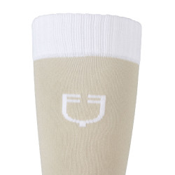 Calcetines unisex Equestro Basic de tejido técnico Oxford tostado / blanco Beige Calcetines unisex Equestro Basic de tejido técnico Oxford tostado / blanco Beige