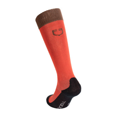 Calcetines unisex Equestro Basic de tejido técnico Redwood / marrón