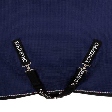 Manta de cuadra Equestro x FISE de tejido panal de abeja Americana marina Azul marino