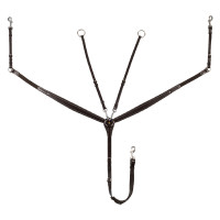 Pechopetral Equestro con horquilla en cuero curtido Marrón oscuro