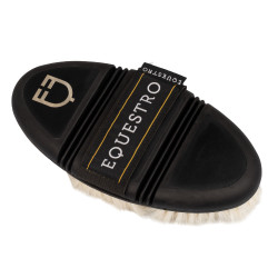 Cepillo de cuidado Equestro flexible con cerdas suaves Natural Marrón Cepillo de cuidado Equestro flexible con cerdas suaves Natural Marrón