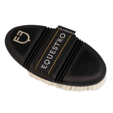 Cepillo de cuidado Equestro flexible con cerdas suaves Natural Marrón Cepillo de cuidado Equestro flexible con cerdas suaves Natural Marrón