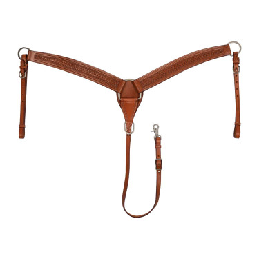 Pechopetral western McBryan con grabado basket Avellana Marrón