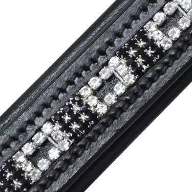 Frontalera negro / plata Canter Castaño