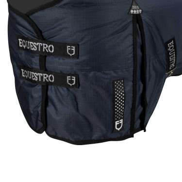 Manta de exterior Equestro Nevada 250 g de tejido ripstop Marino Azul marino