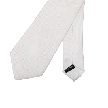Corbata de concurso Equestro x FISE con logotipo bordado Blanco Corbata de concurso Equestro x FISE con logotipo bordado Blanco