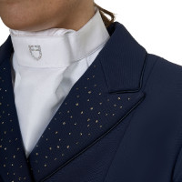 Frac para mujer Equestro de tejido técnico con strass Americana marina Azul marino