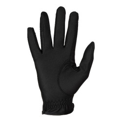 Guantes unisex Equestro de cuero sintético con cierre autoadherente Negro