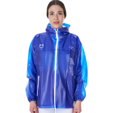 Impermeable unisex Equestro x FISE Azul de Savoie