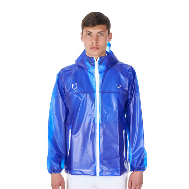 Impermeable unisex Equestro x FISE Azul de Savoie
