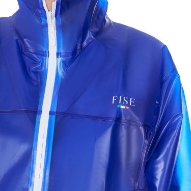 Impermeable unisex Equestro x FISE Azul de Savoie
