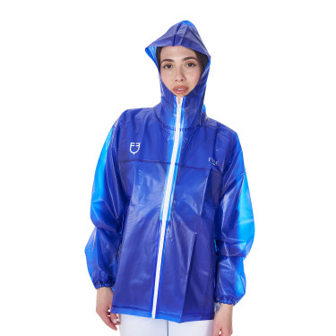 Impermeable unisex Equestro x FISE Azul de Savoie