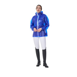 Impermeable unisex Equestro x FISE Azul de Savoie