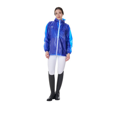 Impermeable unisex Equestro x FISE Azul de Savoie