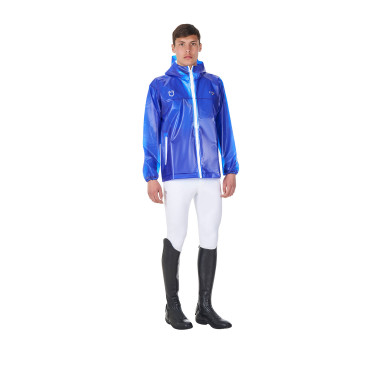 Impermeable unisex Equestro x FISE Azul de Savoie