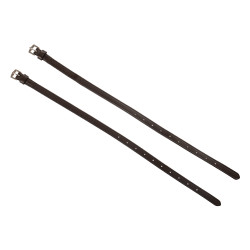 Correas de espuelas Equestro de cuero Marrón oscuro