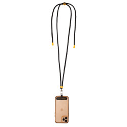 Correa ajustable Equestro para teléfono móvil Negro / amarillo