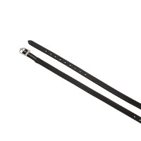 Correas de espuelas Equestro de cuero con inserto elástico Negro