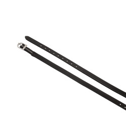 Correas de espuelas Equestro de cuero con inserto elástico Negro