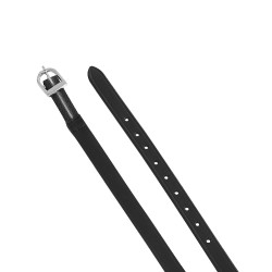 Correas de espuelas Equestro de cuero con inserto elástico Negro