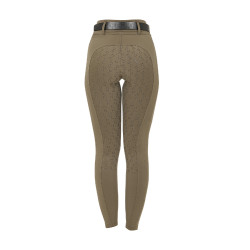 Legging para mujer Equestro de talle alto con trabillas para cinturón Nuez Marrón