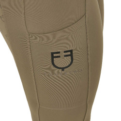 Legging para mujer Equestro de talle alto con trabillas para cinturón Nuez Marrón