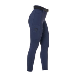 Legging para mujer Equestro de talle alto con trabillas para cinturón Americana marina Azul marino