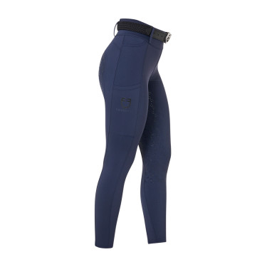 Legging para mujer Equestro de talle alto con trabillas para cinturón Americana marina Azul marino