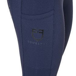 Legging para mujer Equestro de talle alto con trabillas para cinturón Americana marina Azul marino