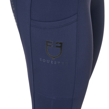 Legging para mujer Equestro de talle alto con trabillas para cinturón Americana marina Azul marino