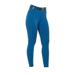 Legging para mujer Equestro de talle alto con trabillas para cinturón Coral azul Legging para mujer Equestro de talle alto con trabillas para cinturón Coral azul