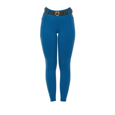 Legging para mujer Equestro de talle alto con trabillas para cinturón Coral azul Legging para mujer Equestro de talle alto con trabillas para cinturón Coral azul