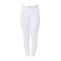 Legging para mujer Equestro de talle alto con trabillas para cinturón Blanco