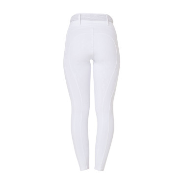 Legging para mujer Equestro de talle alto con trabillas para cinturón Blanco Legging para mujer Equestro de talle alto con trabillas para cinturón Blanco