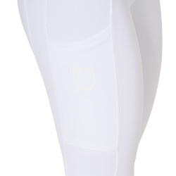 Legging para mujer Equestro de talle alto con trabillas para cinturón Blanco Legging para mujer Equestro de talle alto con trabillas para cinturón Blanco