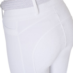 Legging para mujer Equestro de talle alto con trabillas para cinturón Blanco Legging para mujer Equestro de talle alto con trabillas para cinturón Blanco